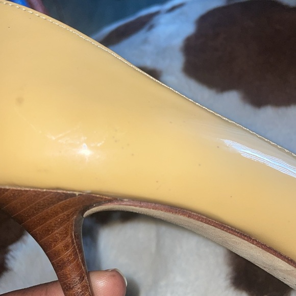 Tory Burch REA 75mm open toe pump patent calf sz 8 - Picture 15 of 15
